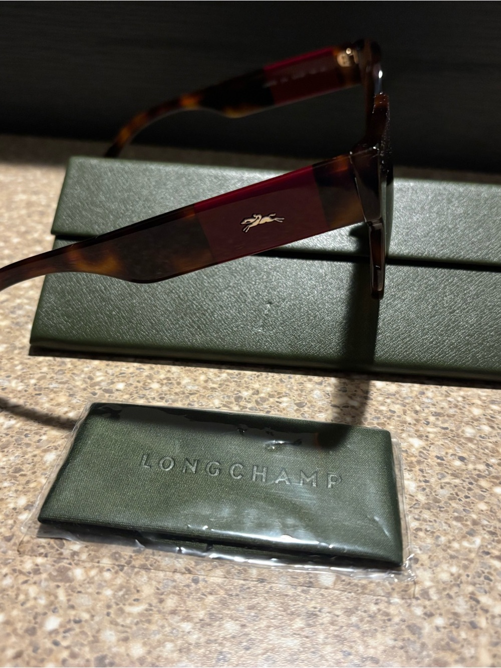 Longchamp Women's Tortoiseshell Sunglasses with Brown Gradient Lenses - Picture 4 of 5